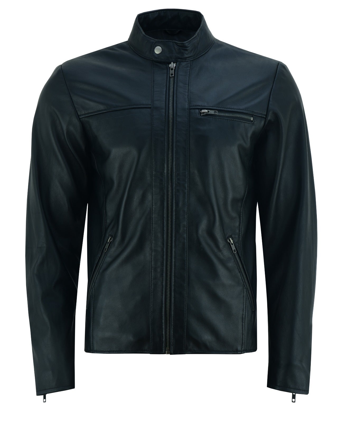 Vance Men's Genuine Leather Jacket made from 100% lambskin leather